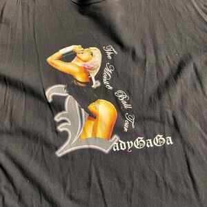 Black Lady Gaga Graphic Tee